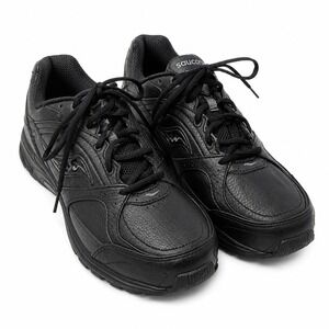 SAUCONY ProGrid Integrity ST2 Walking Shoe Women Sz 9.5 (2E) Triple Black Comfy